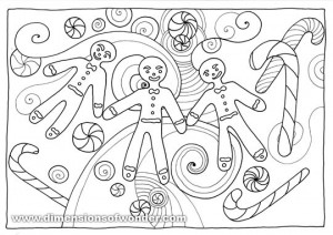 Christmas Coloring Pages Printables: Gingerbread Man - Dimensions of Wonder