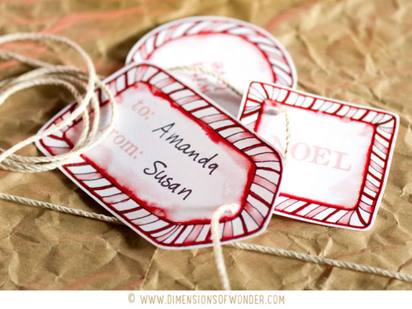 Christmas Tags {Free Printable} Candy Cane Borders