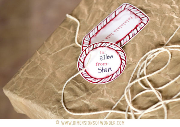 Christmas Tags {Free Printable} Candy Cane Borders