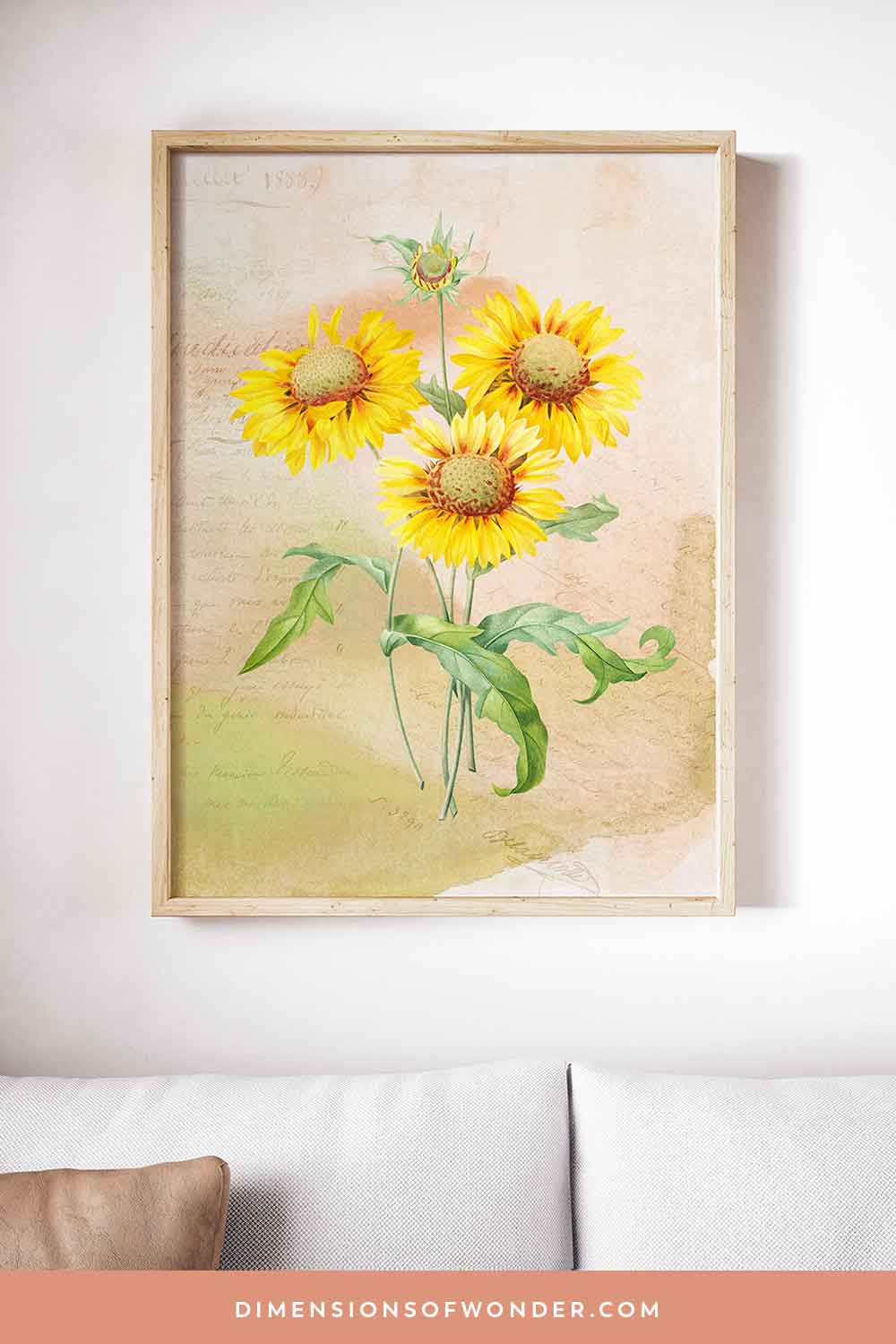Vintage Flowers on 4 Free Printable Wall Art Designs