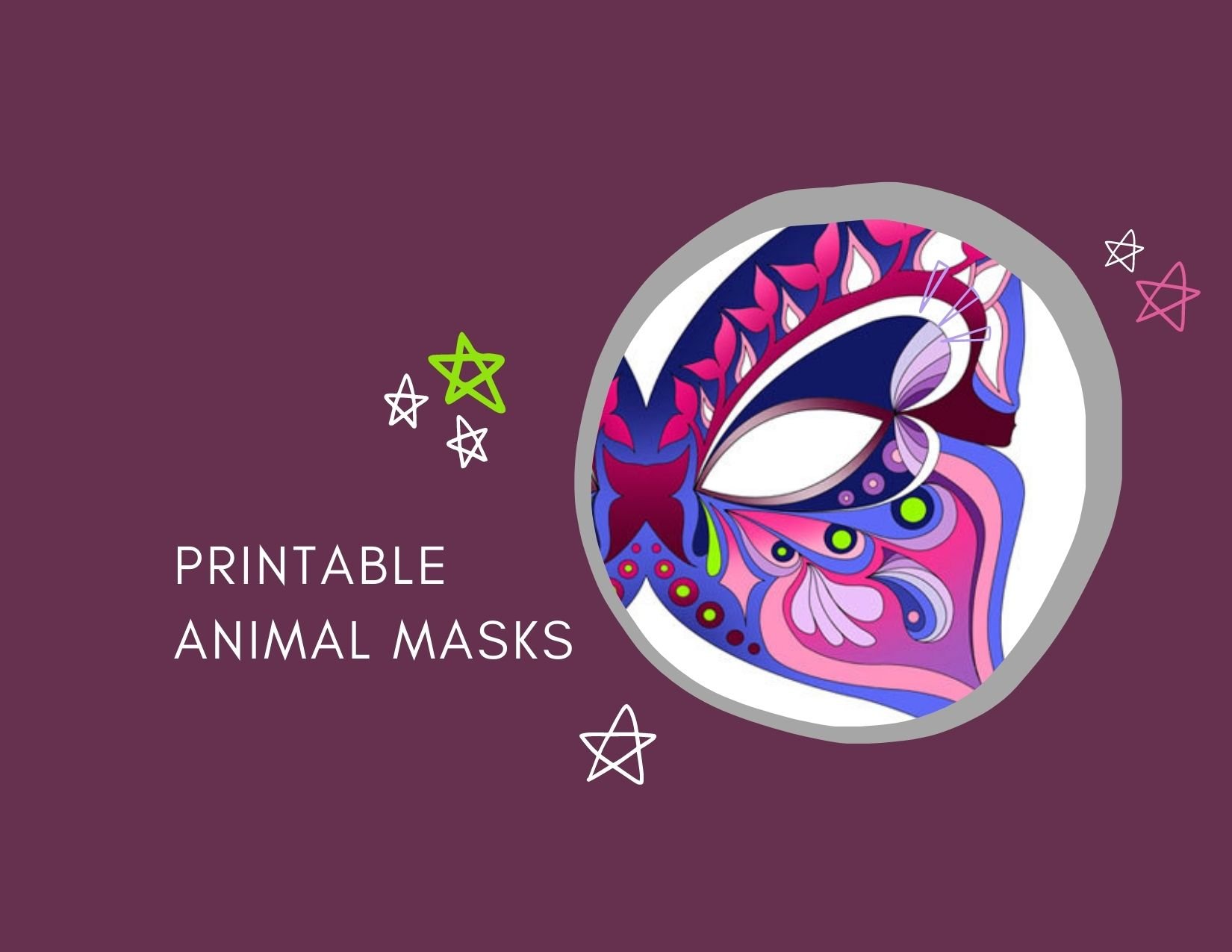 printable masks of animals 1