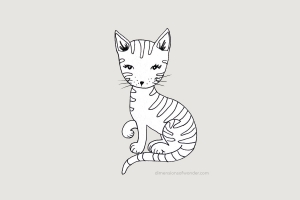 How To Doodle A Striped Cat (Step-By-Step)