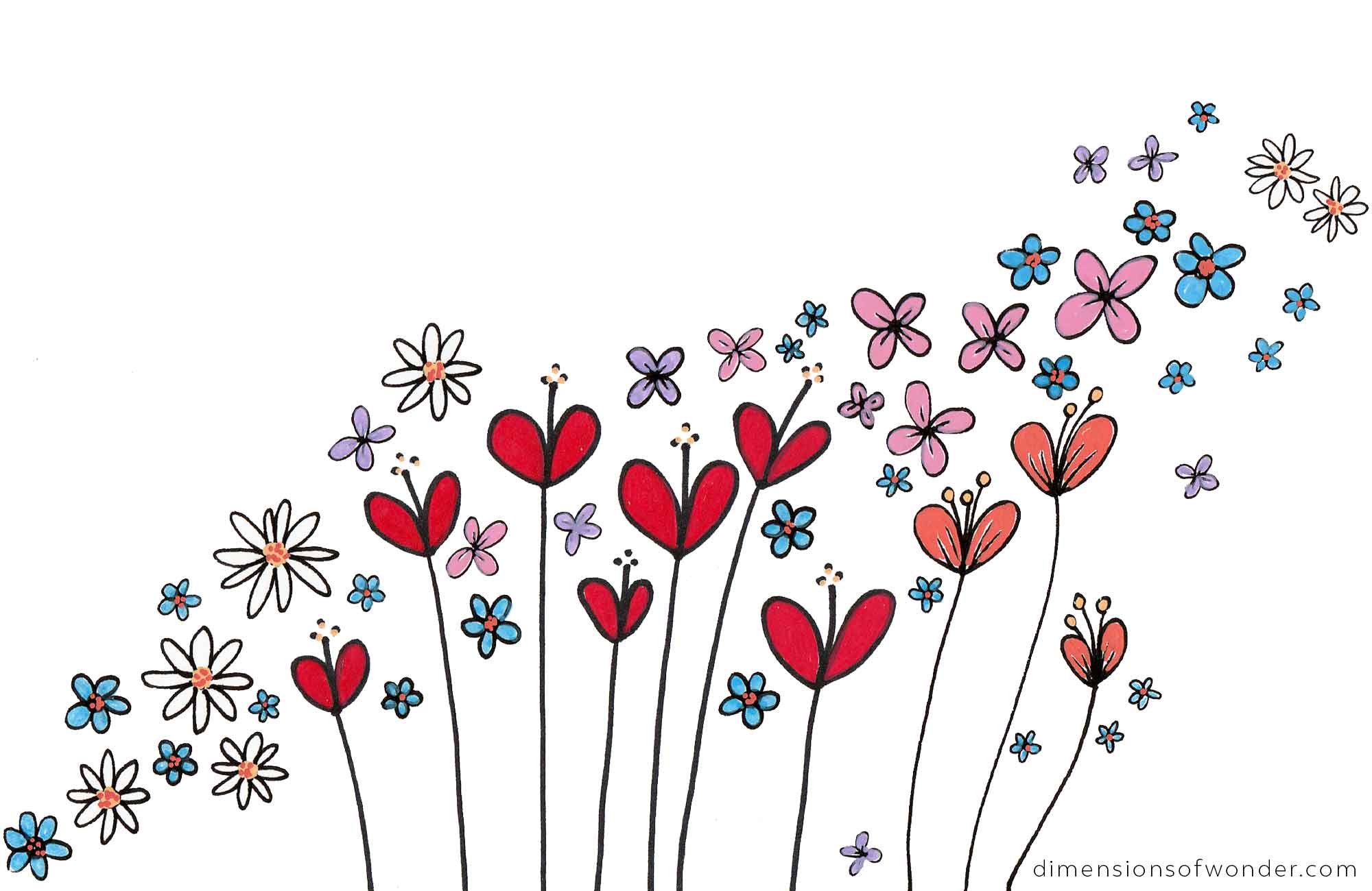 simple flower doodles