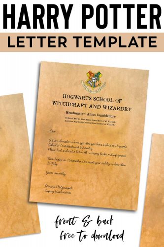 Harry Potter Letter Template, Free Printable Hogwarts Acceptance Letter