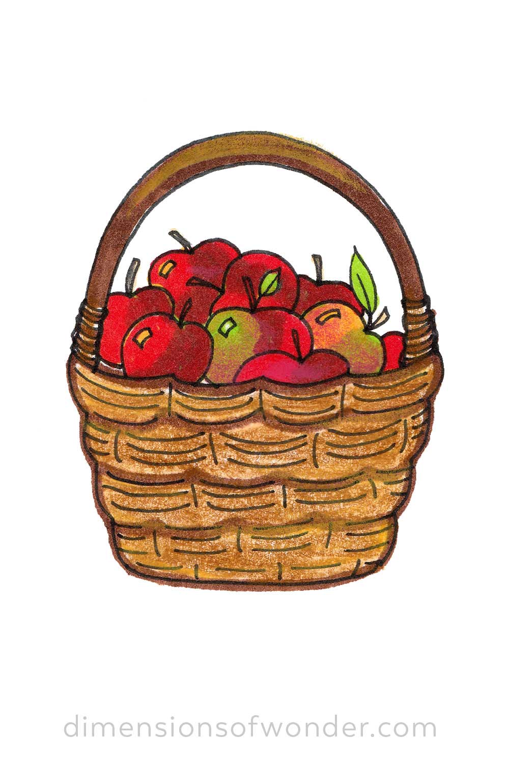 fall-doodle-apples-in-basket