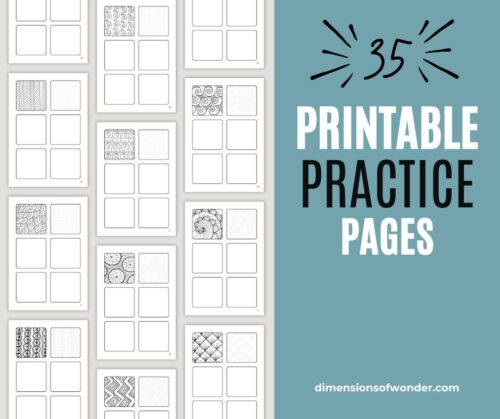 The Little Zentangle Workbook (Incl. 35 Printable Practice Pages)
